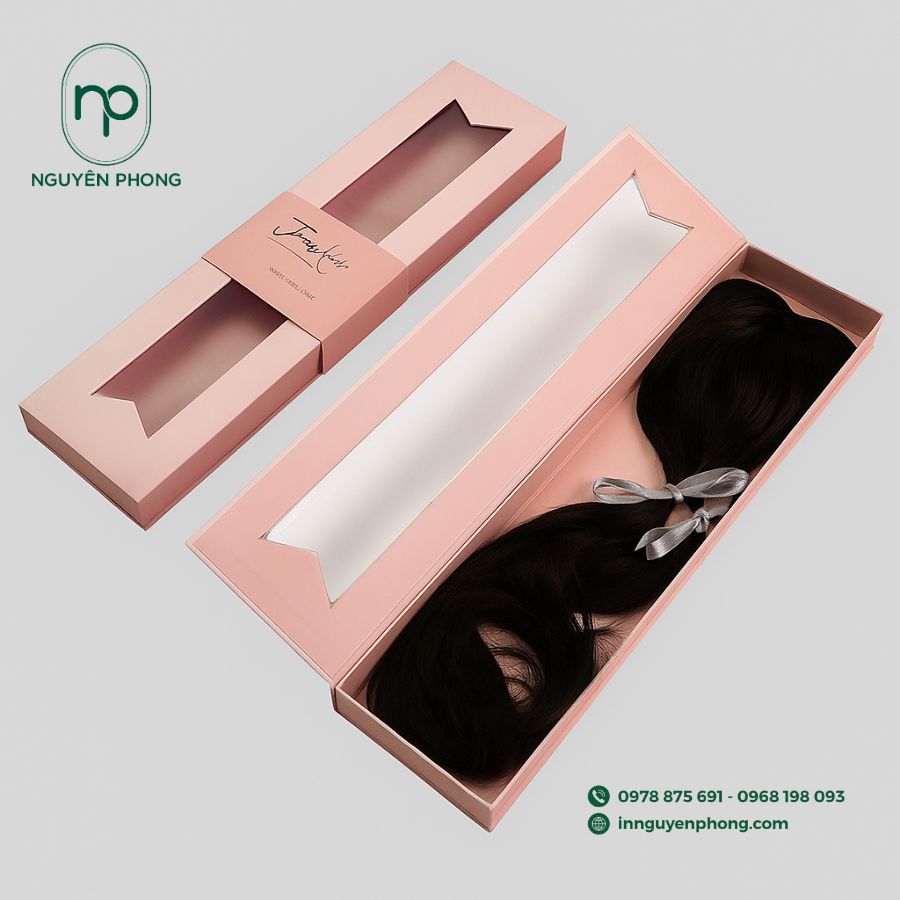 In hộp giấy đựng tóc giả giá rẻ